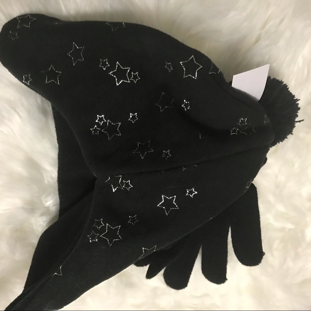 Joe Boxer Black Girl’s Hat/Gloves 2 Piece Set